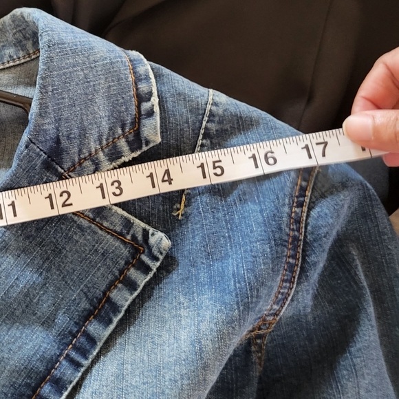 YMI Blue Jeans Jacket Bleached size XL - Picture 15 of 16